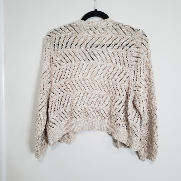 Torrid 3/4 Tan Marl Open Front Shrug/ Cardigan Size 1X - Picture 10 of 13